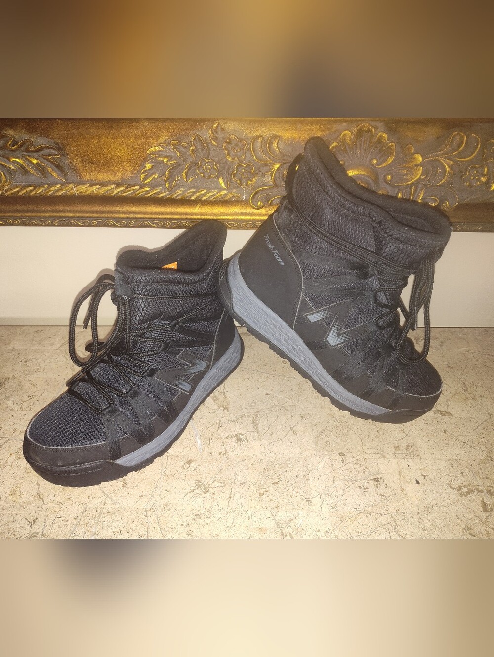 Women’s New Balance Fresh Black Winter Ankle Boots - Lightweight Lace-Up Comfort